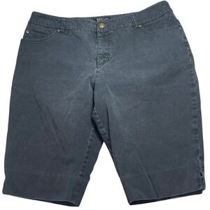 E39 By Eric Womens Dark Wash Denim Capri Shorts Size‎ 12 Stretch Cotton Blend